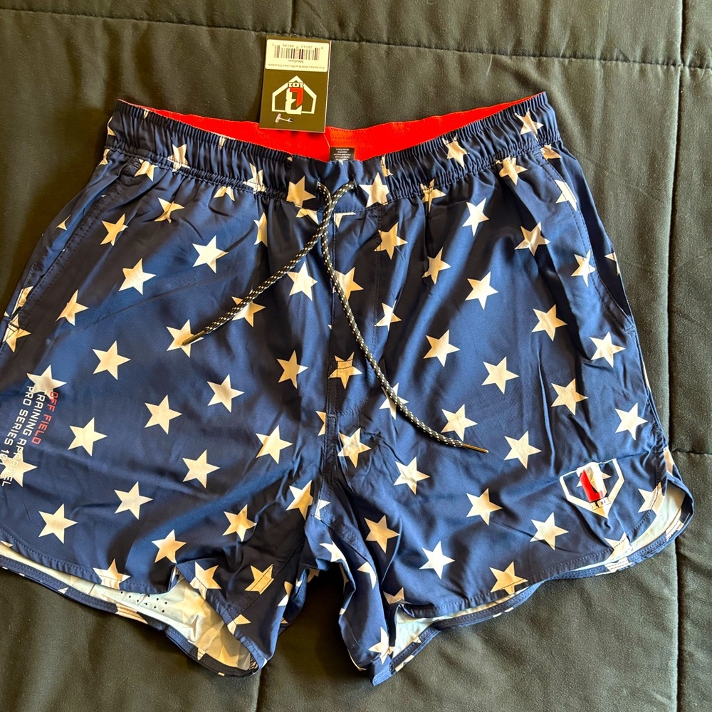 Baseball Lifestyle 101 - men’s shorts - size M - navy blue with white stars